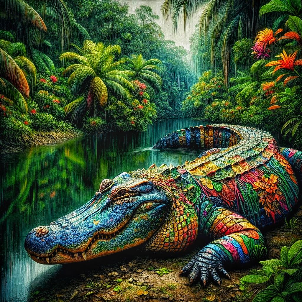 Colorful alligator