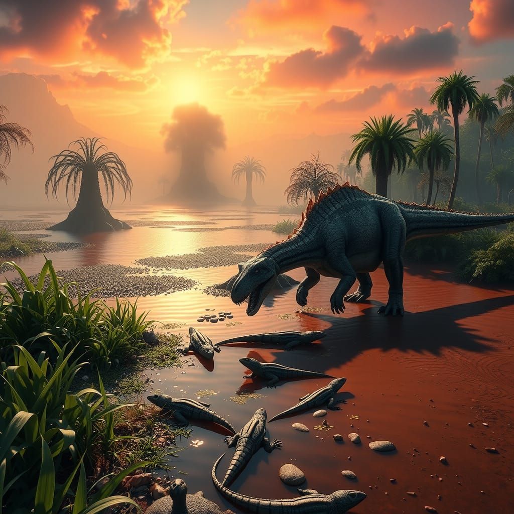 Jurassic period coastline