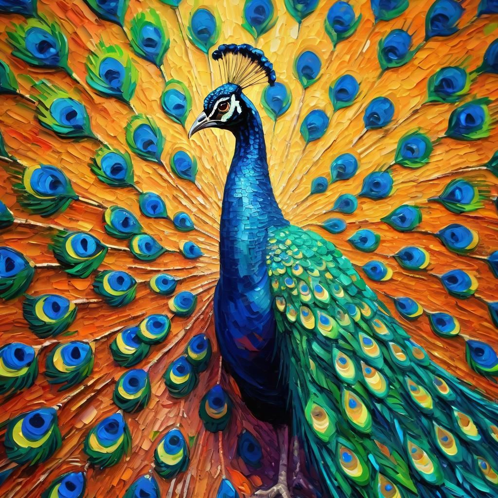 Portrait of a Peacock - AI Generated Artwork - NightCafe Creator