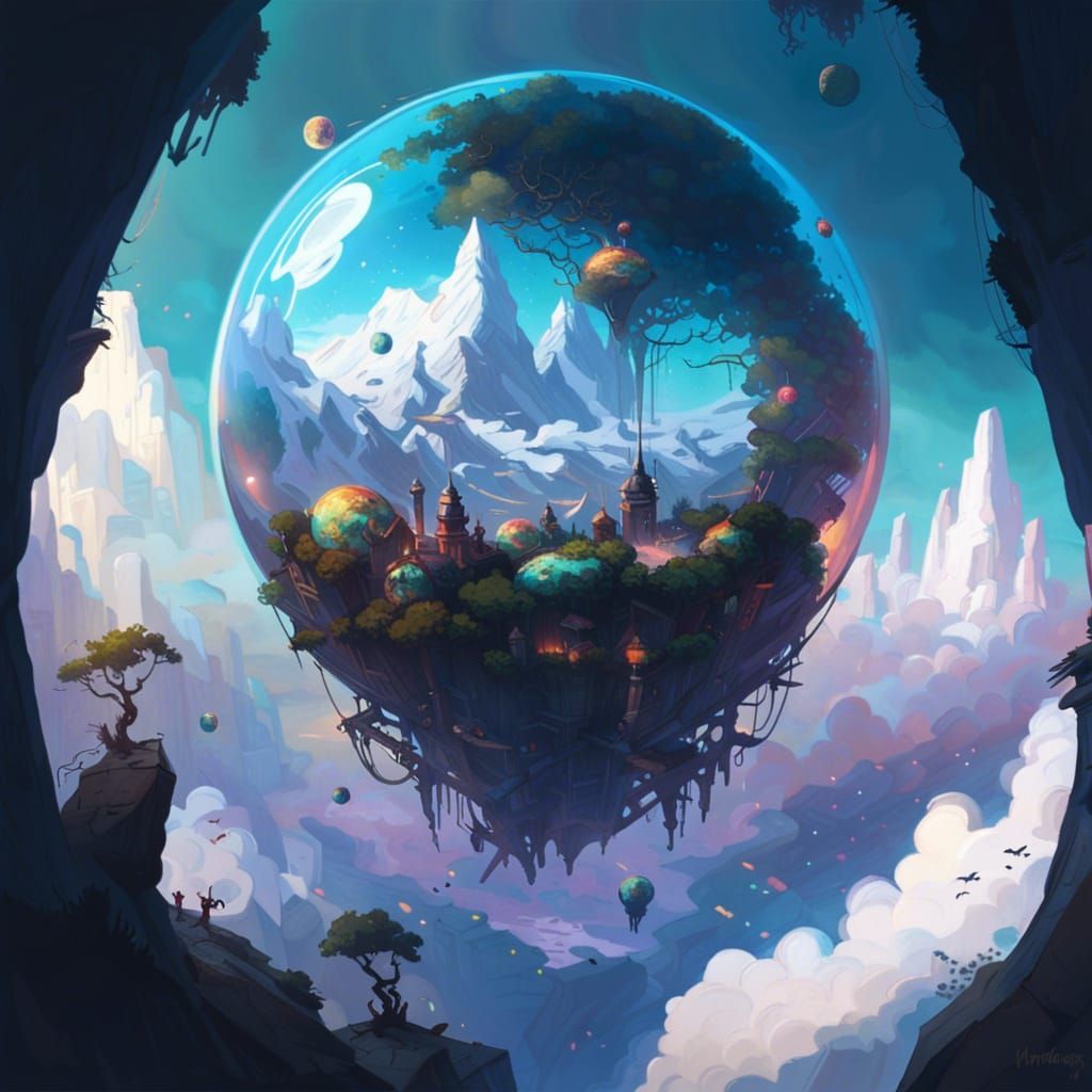 glass sphere with intricate ecosystems living inside1 AI Generated