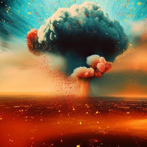 Nuclear explosion confetti