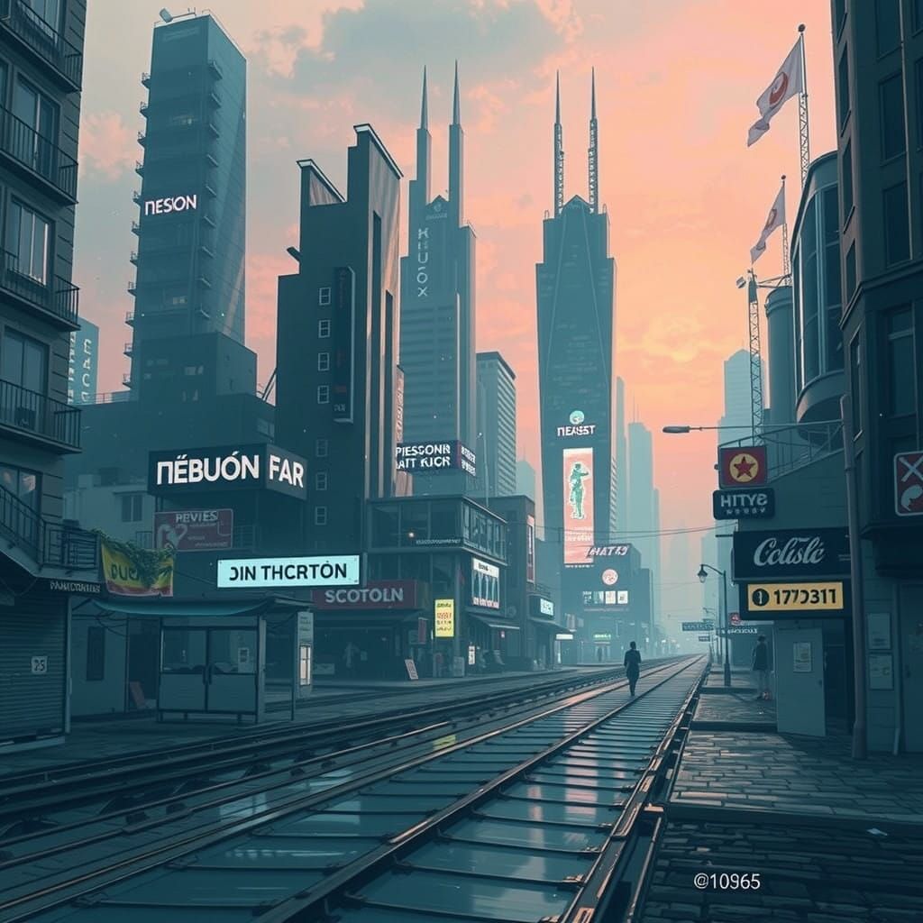 Surreal Sunset Goddess on Rocky Beach in Impressionist Style