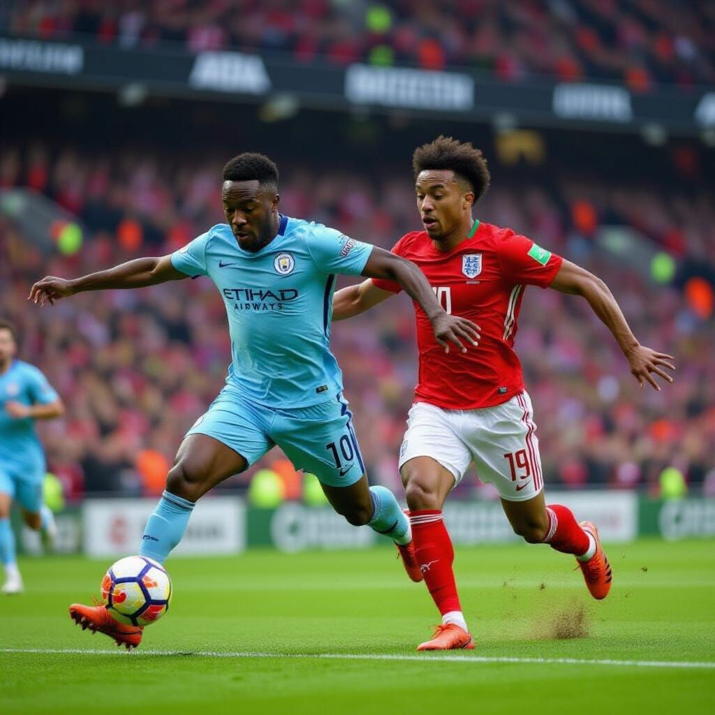 Playful Monkey Kicking Soccer Ball