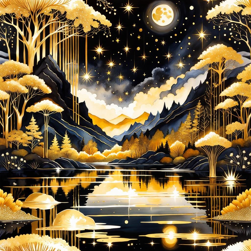 Gold Scenery 2  by @Pop