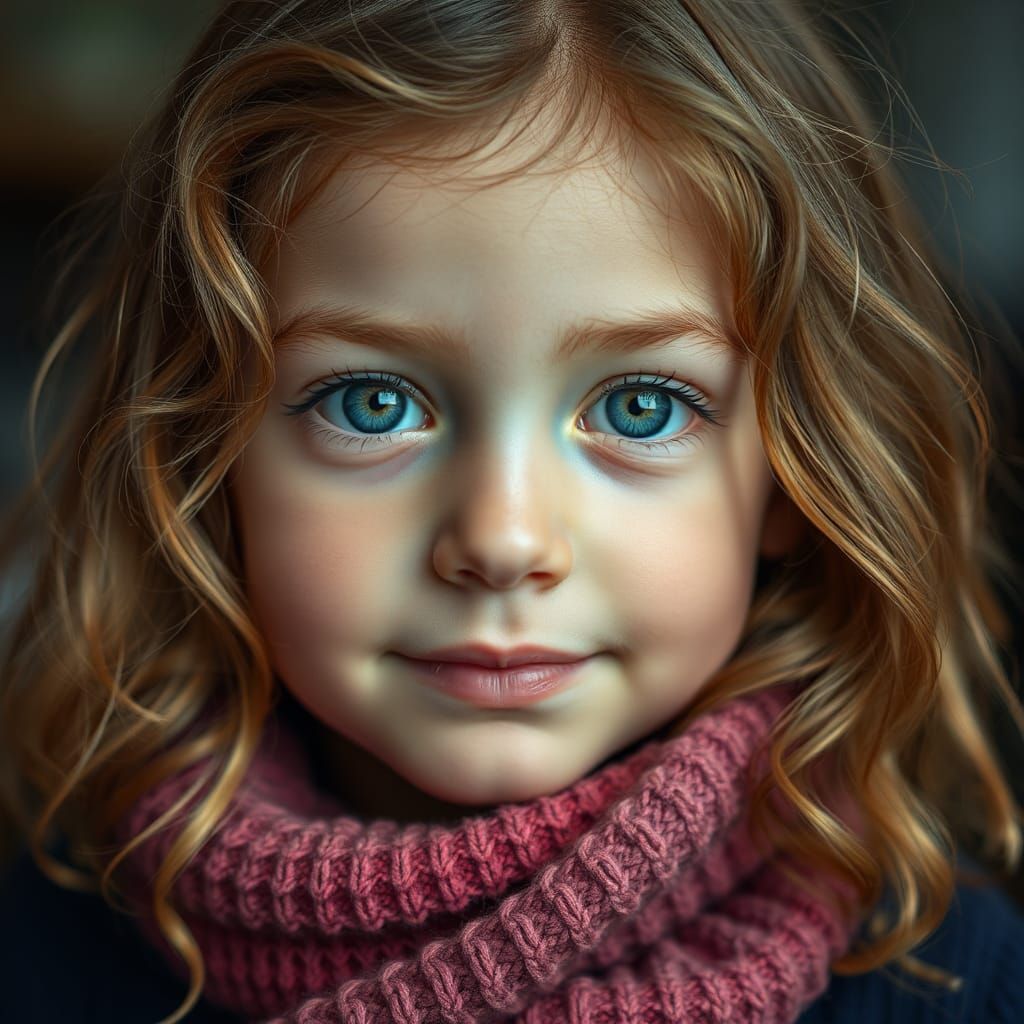 Angelic Children: Hyperrealistic Portrait of Eternal Love
