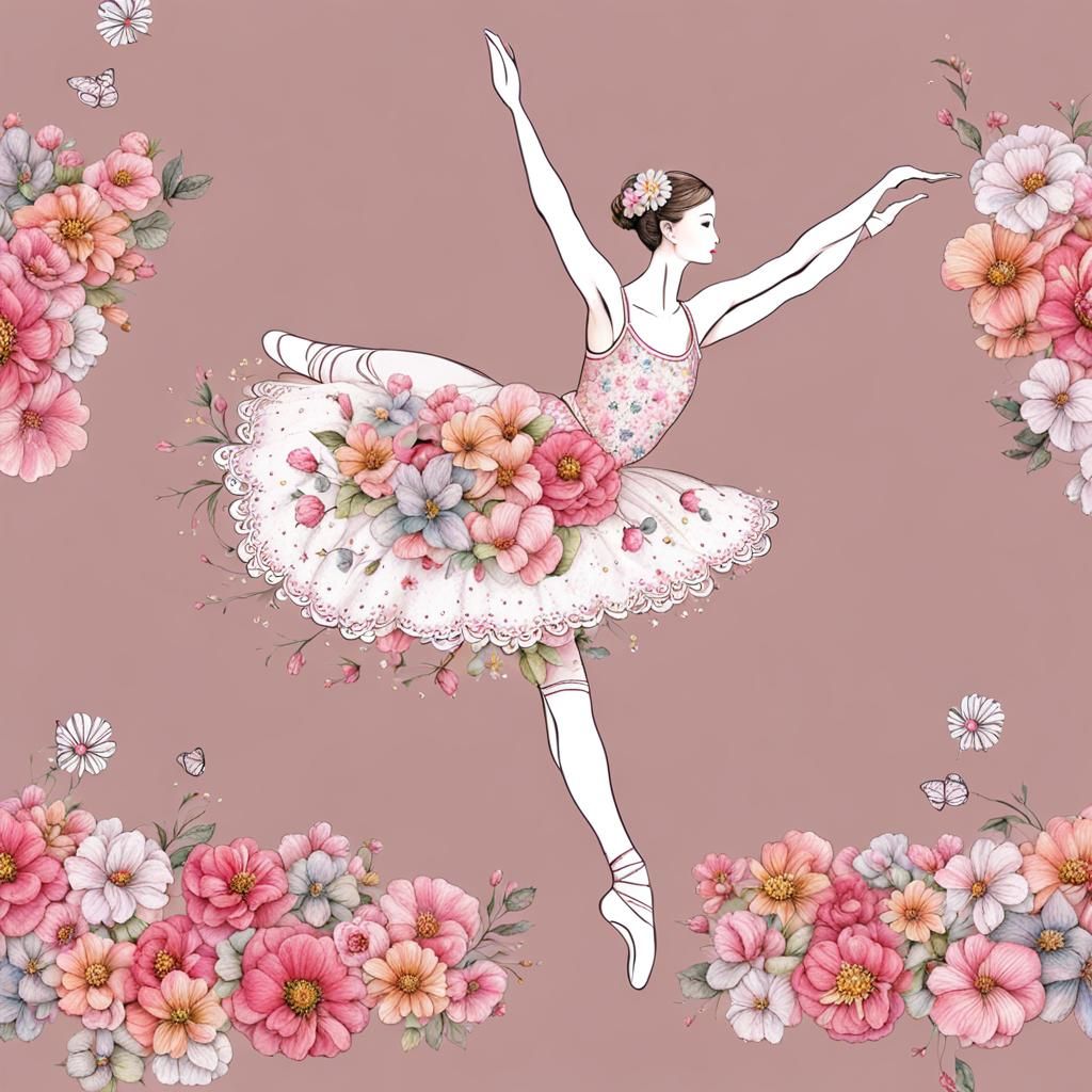 flowery ballerina