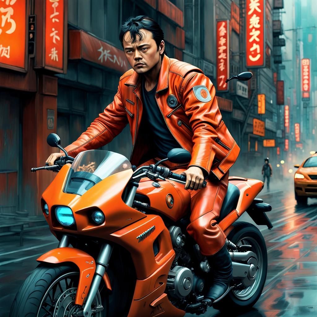 "Leonardo di Caprio" in an orange leather jacket on the red ...