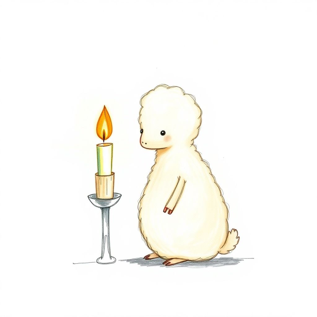 Sheep and Candle