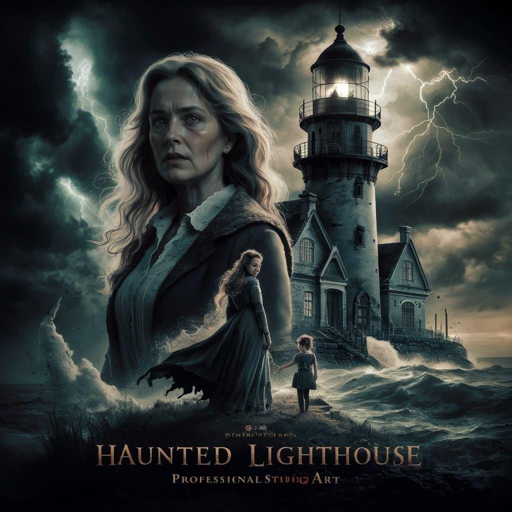 Haunted Lighthouse Movie Poster - AI Generated Artwork - NightCafe Creator