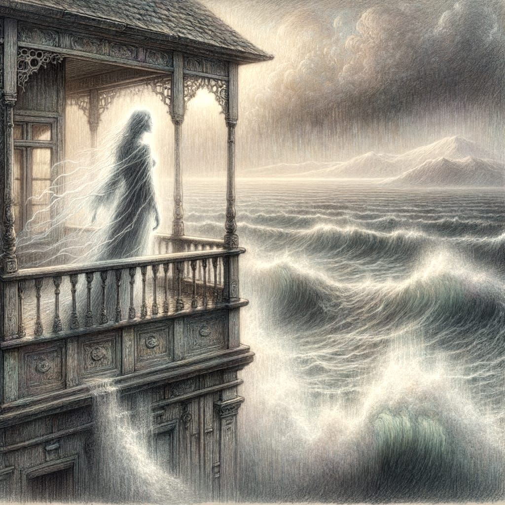 A ghostly woman waits for eternity for a husband who will never return