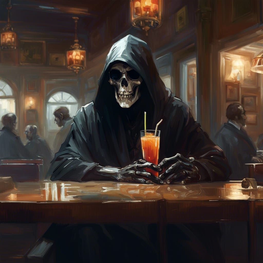 Drinks With Death  by @Weird Insaan 