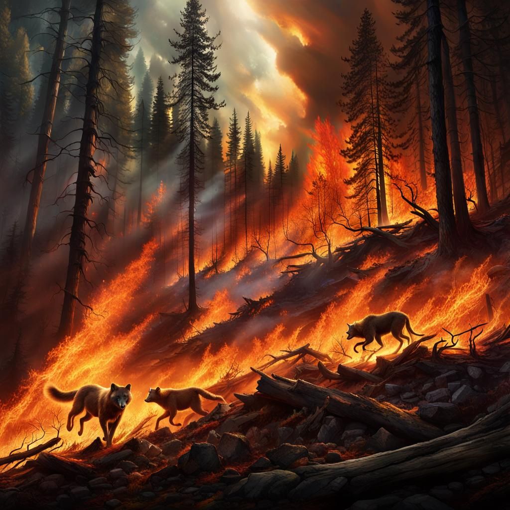 Engulfing Flames  by @NomALlama