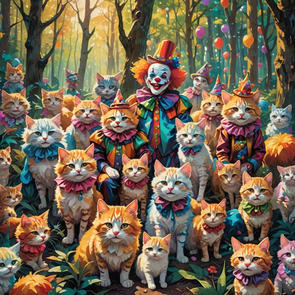 Clowns and kittens