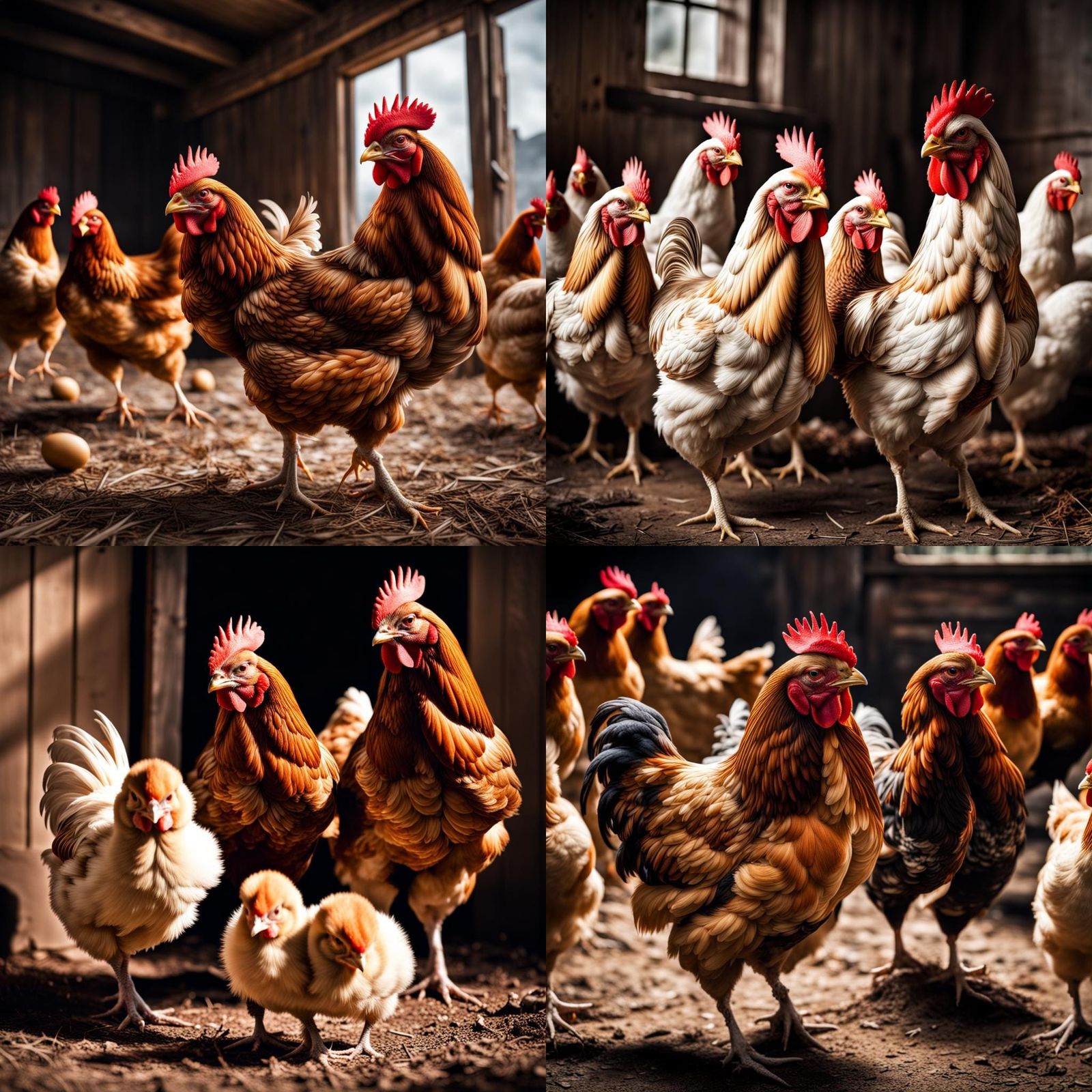 chickens - AI Generated Artwork - NightCafe Creator