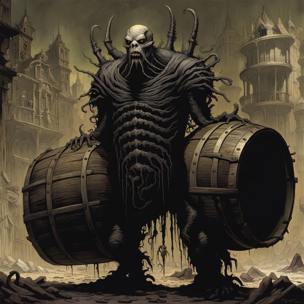 Barrel Monster II - AI Generated Artwork - NightCafe Creator