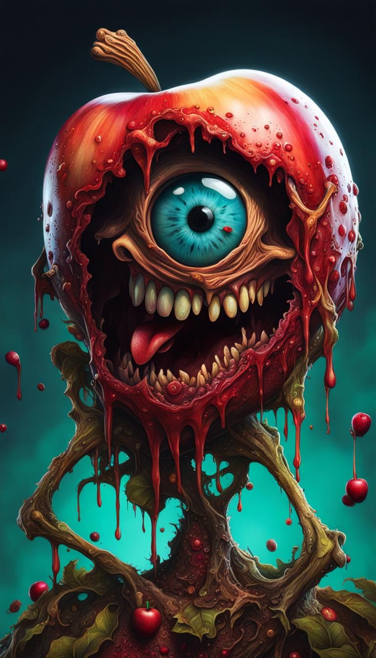 Rotting Apple Zombie  by @possom2009