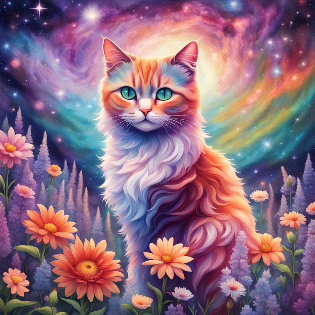 The Great Cosmic Cat - AI Generated Artwork - NightCafe Creator