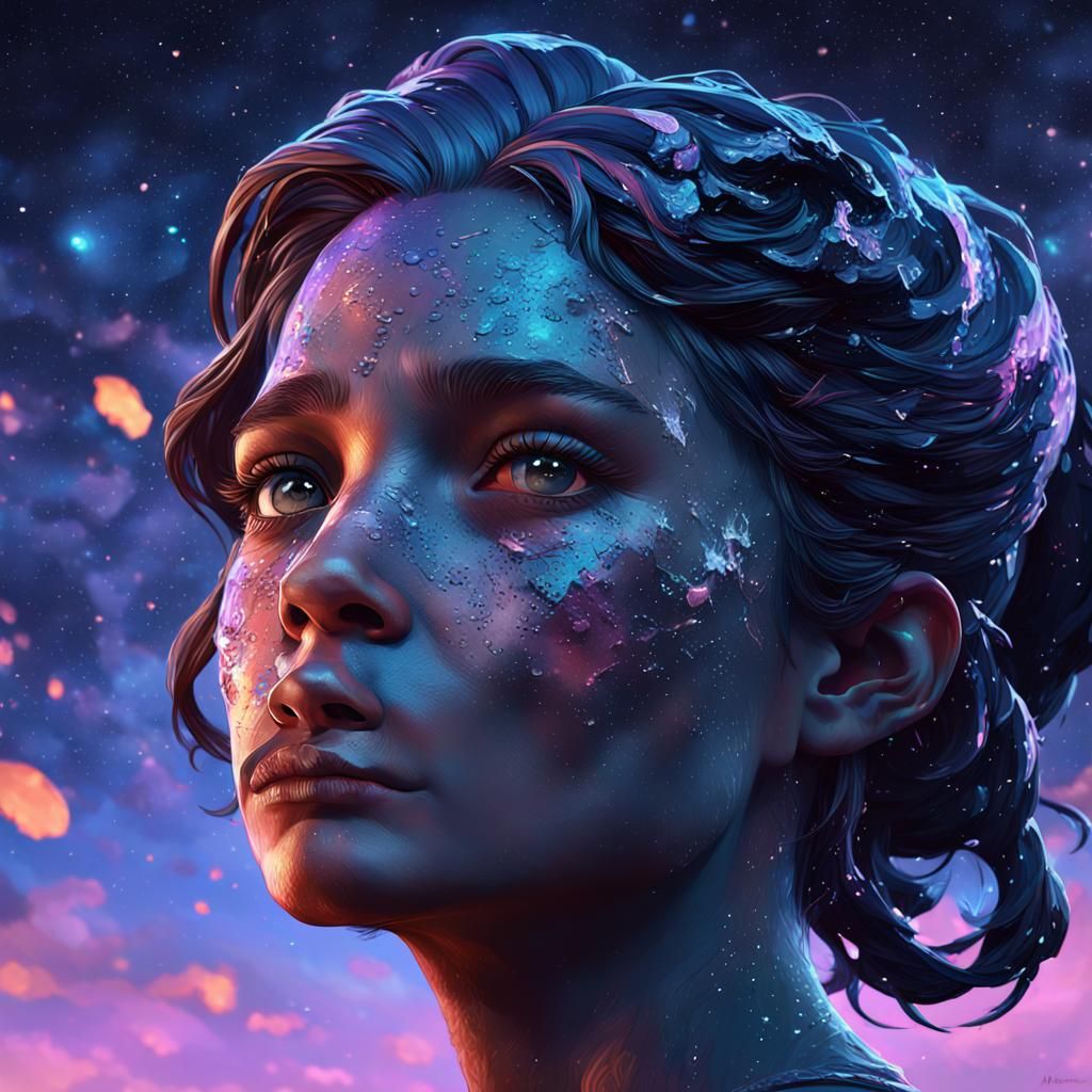 broken night sky