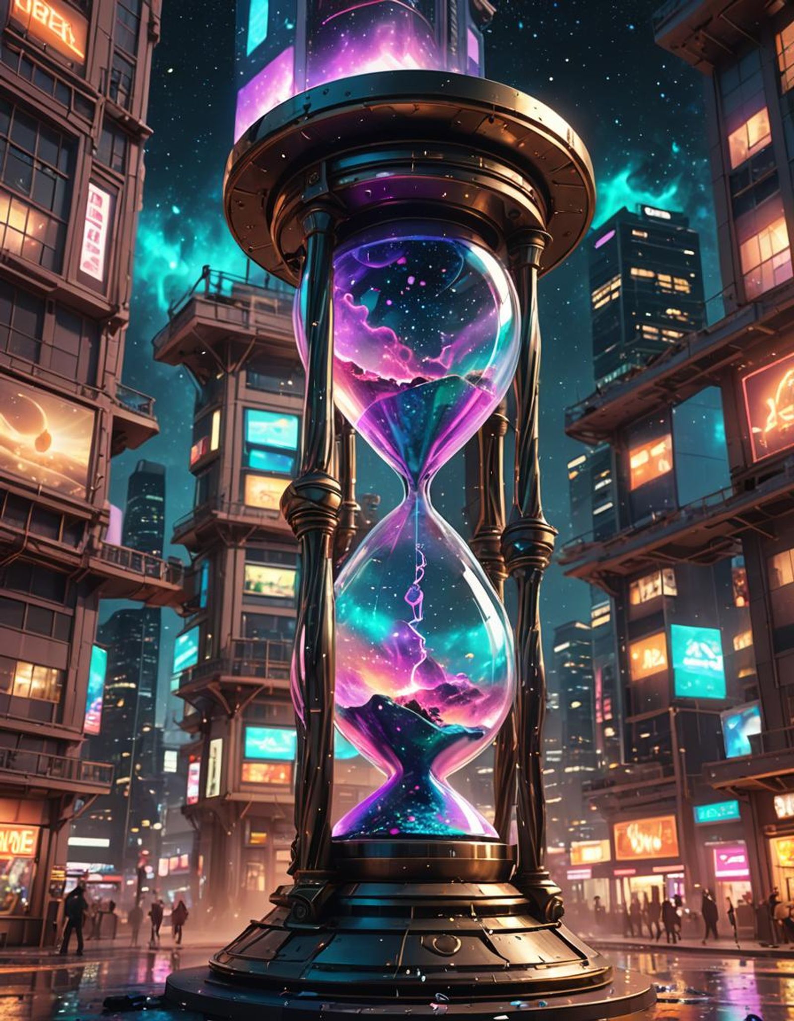 Cosmic Hourglass - AI Generated Artwork - NightCafe Creator