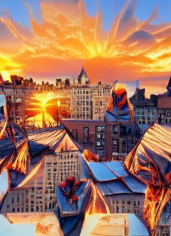 Sunset over the rooftops of New York #2