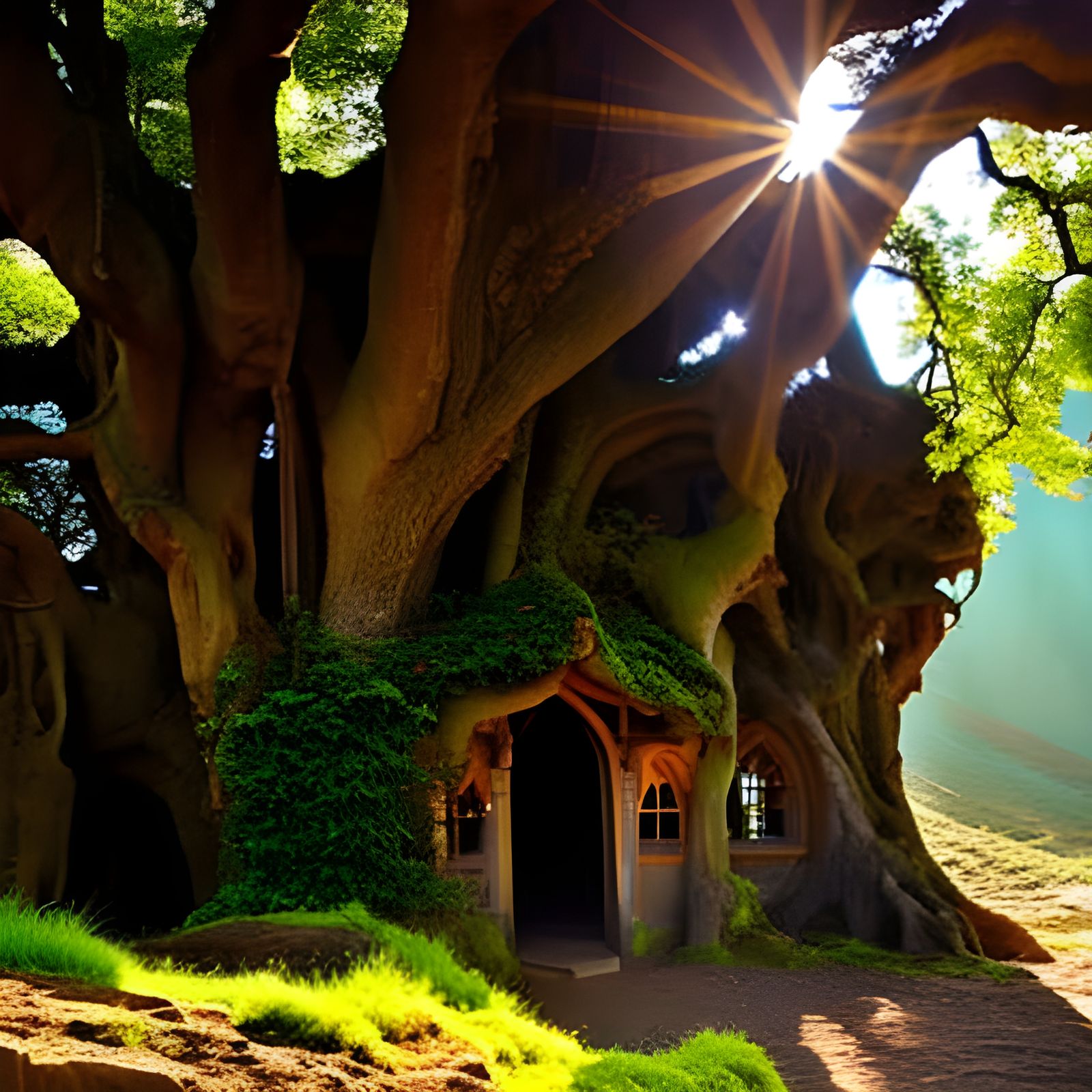 Enchanted Arbor Abode: The Vine-Draped Fairy Cottage in the ...