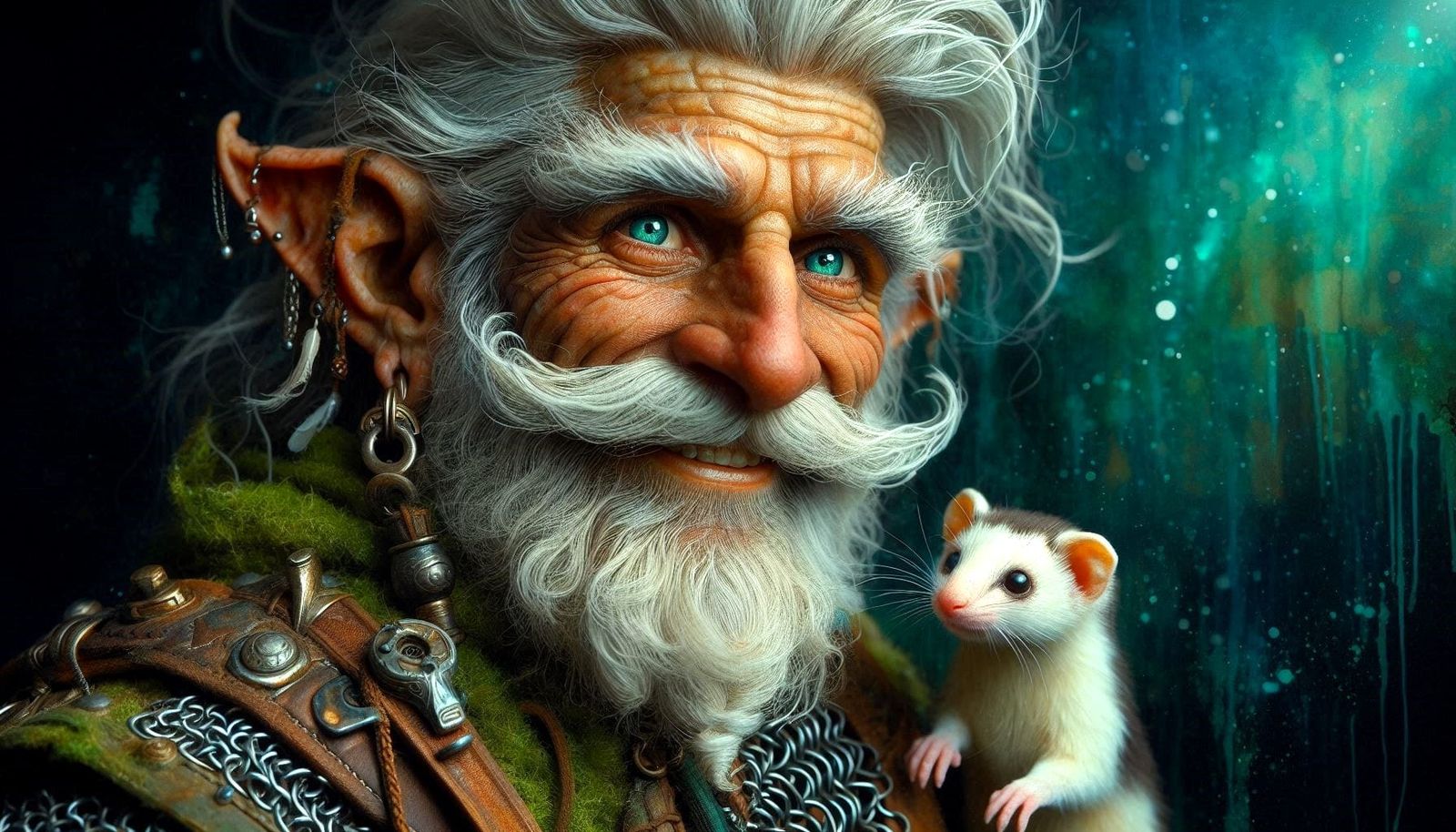 Fantasy character with weasel