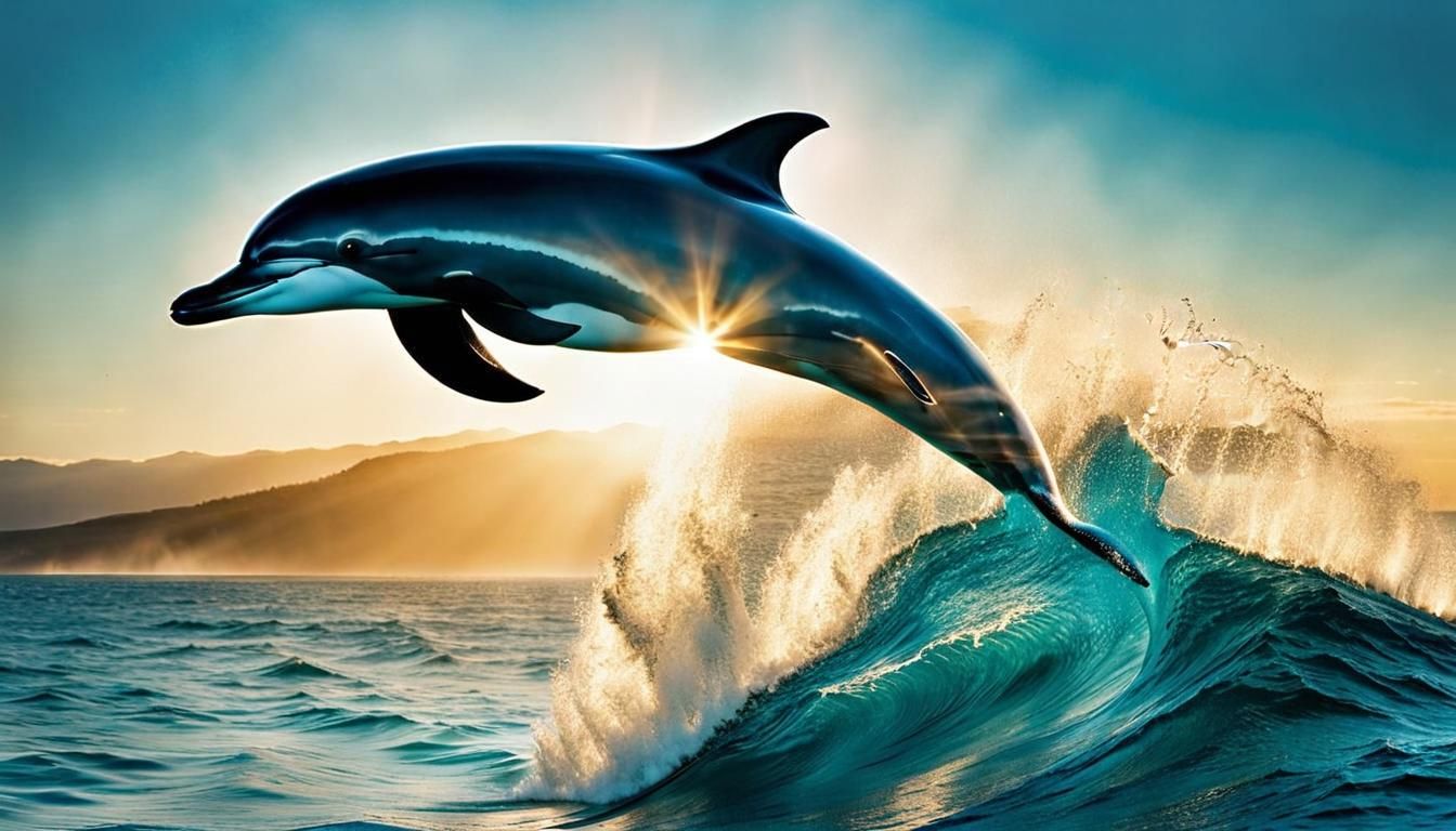 Dolphin Jumping  by @DDegas