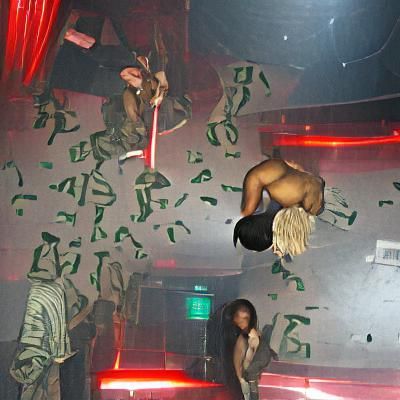 Throwing money at a stripper in the club
