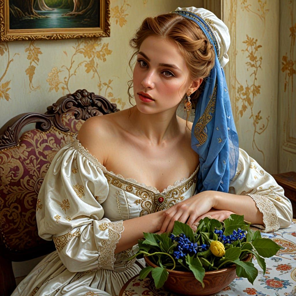 Bustling Female Portraits in Full Color