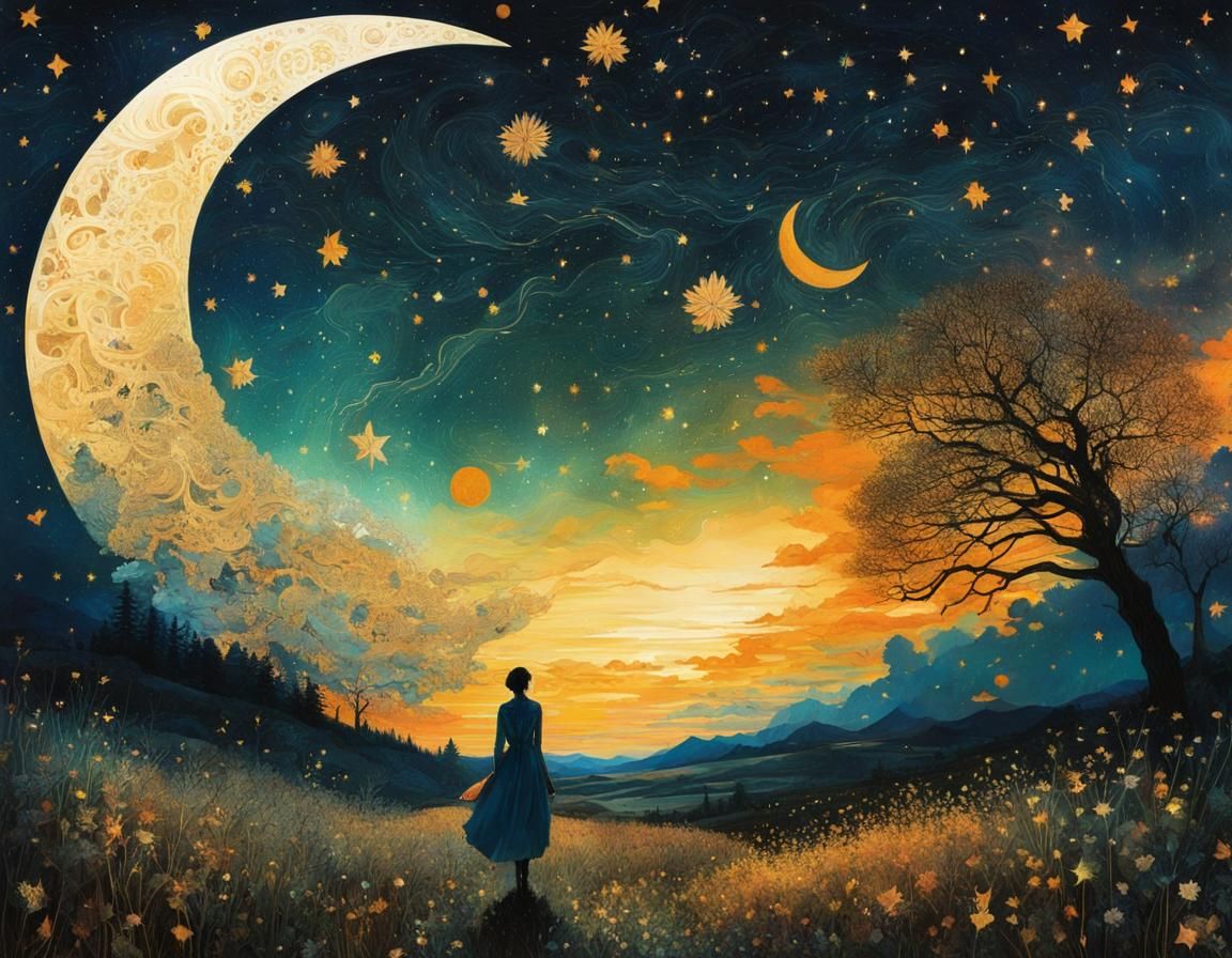 Even the Moon Will Fadeaway   by @Thoragh