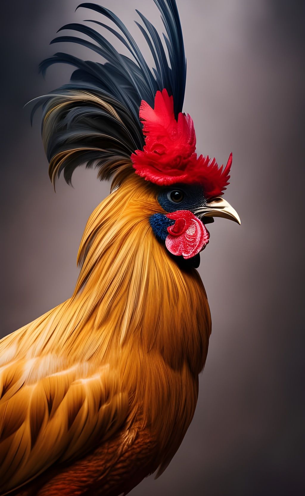 The Rare Ink-Tufted Cockerel