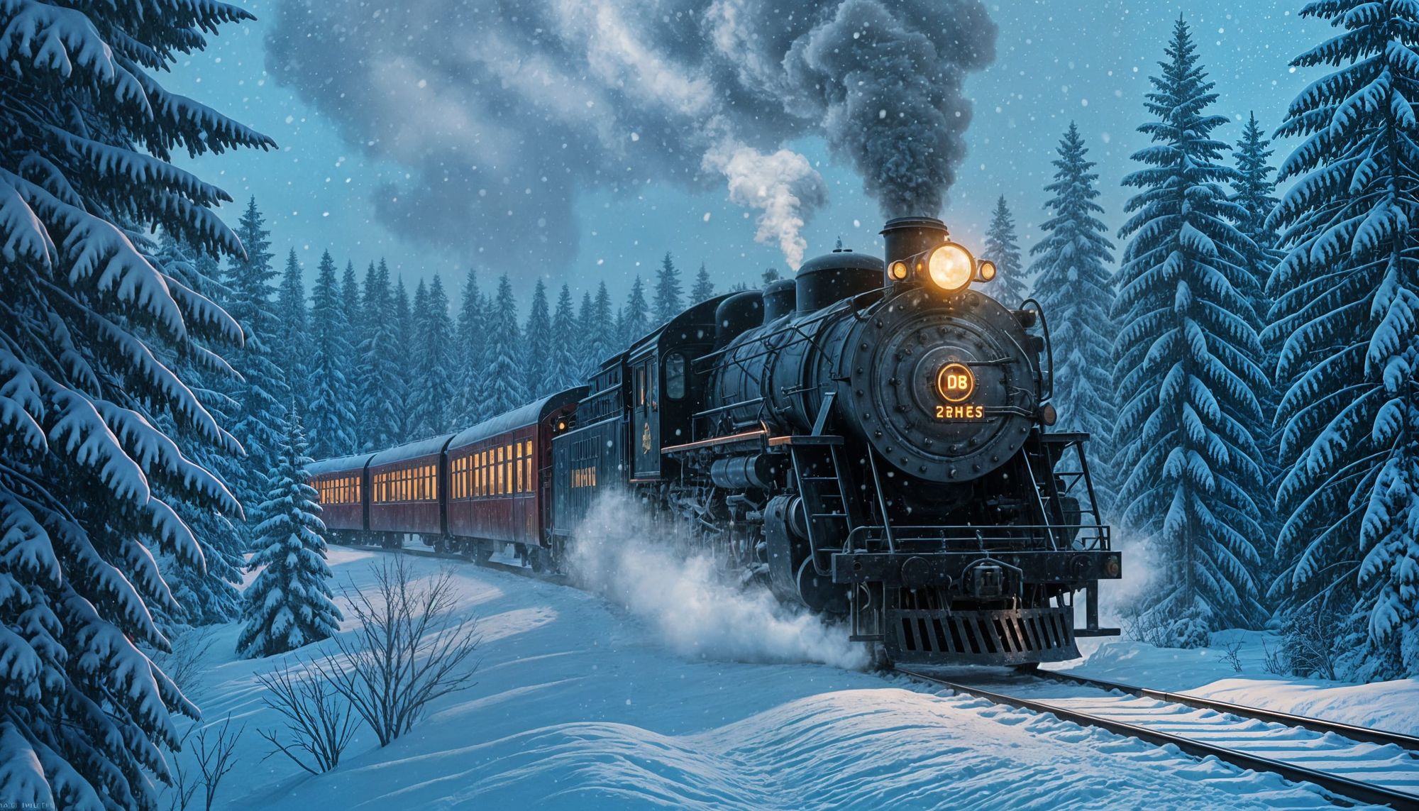 Through the snow tempest  