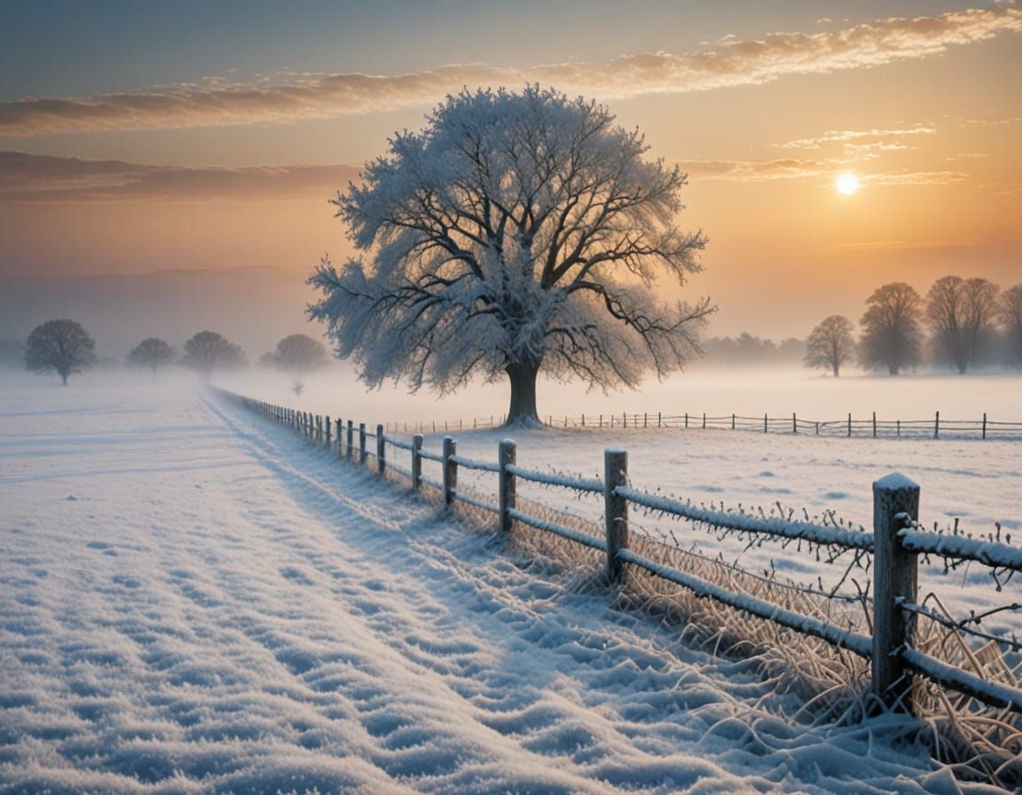 sunrise on a winter morning.  by @Terra