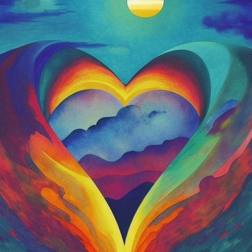 "love is a fire that burns unseen" AI Generated Artwork NightCafe Creator