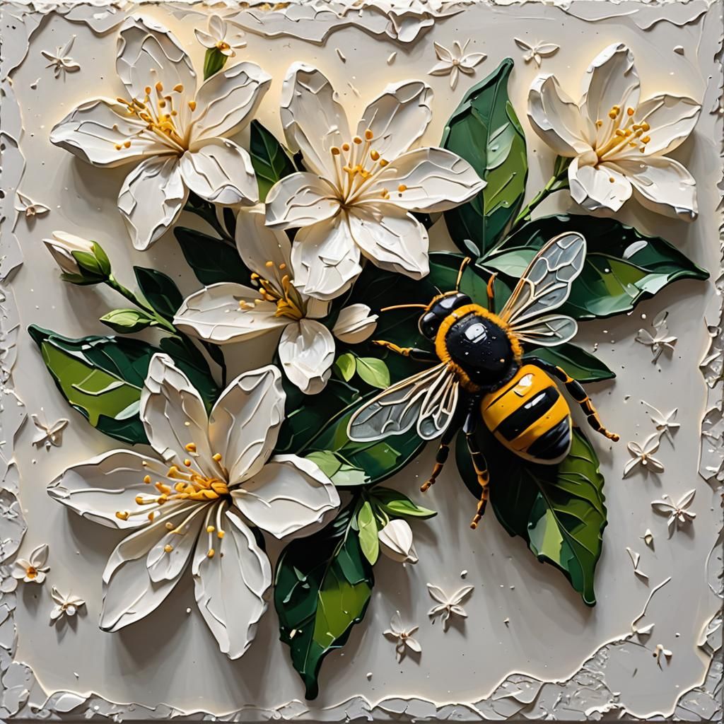 Impasto bee   by @Echo