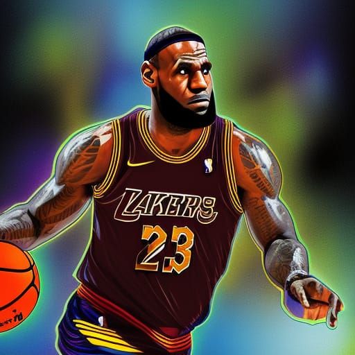 Lebron James basketball - AI Generated Artwork - NightCafe Creator