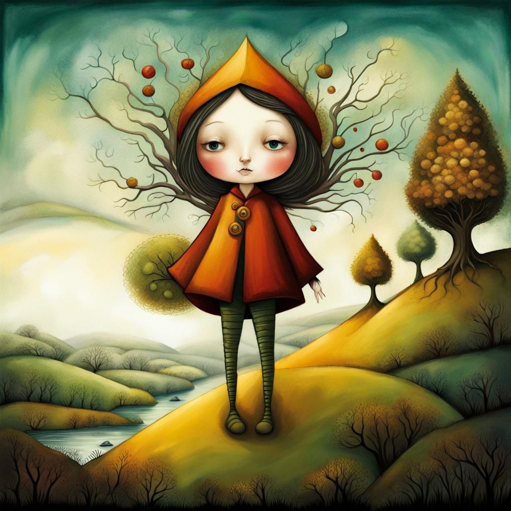 A cute girl climbing a hill by Seb McKinnon and Peter Morbacher and ...