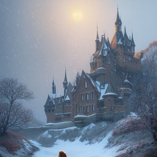 castle on a hill AI Generated Artwork NightCafe Creator