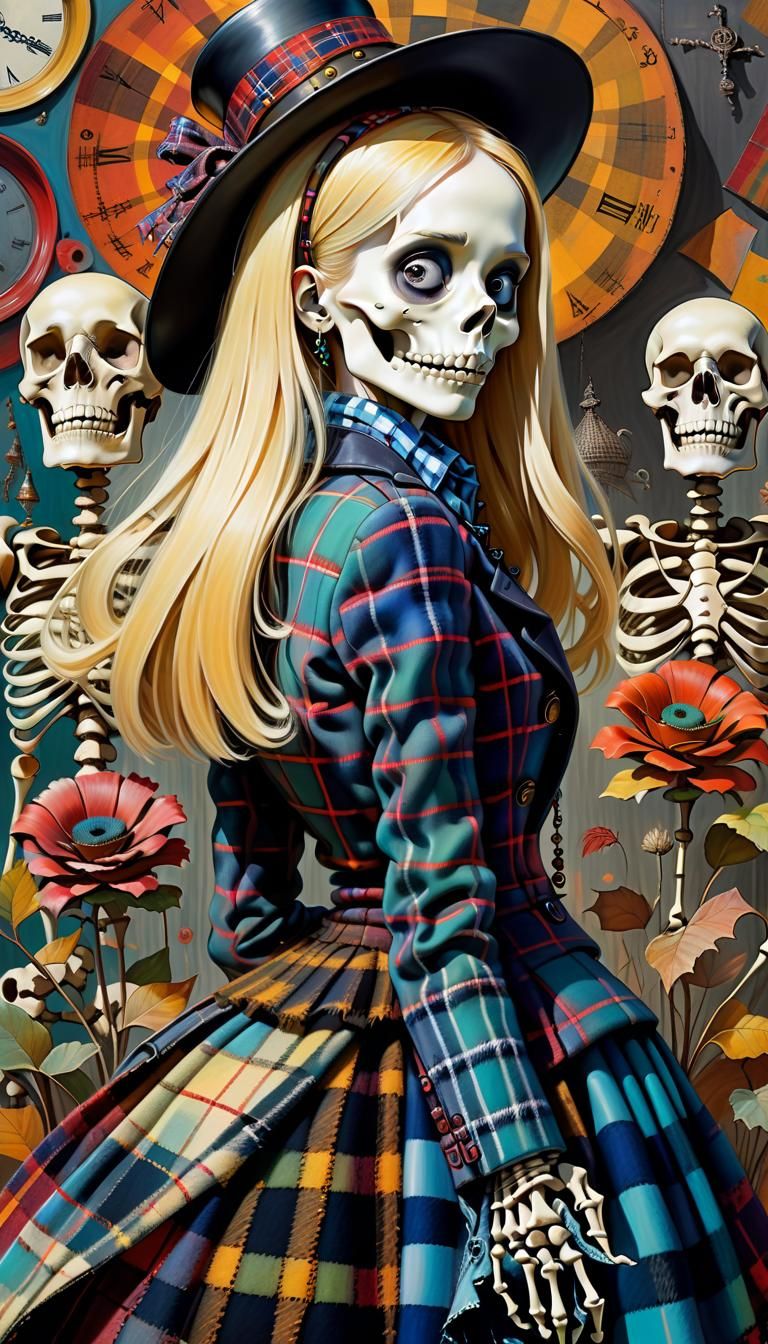 Teen Skeleton Girl  by @proofman