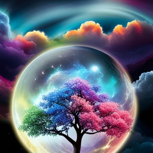 Flowering Tree in a Bubble
