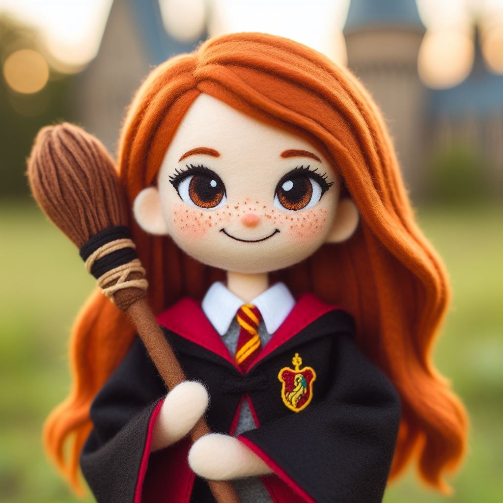 Ginny Weasley Felt Doll - AI Generated Artwork - NightCafe Creator