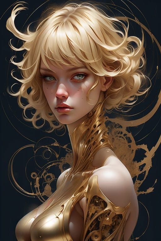 Striking concept of a beautiful blonde