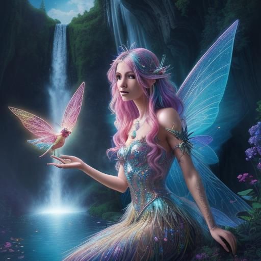 Amazingly Stunningly Beautiful Colorful Fancy Fantasy Fairy With 