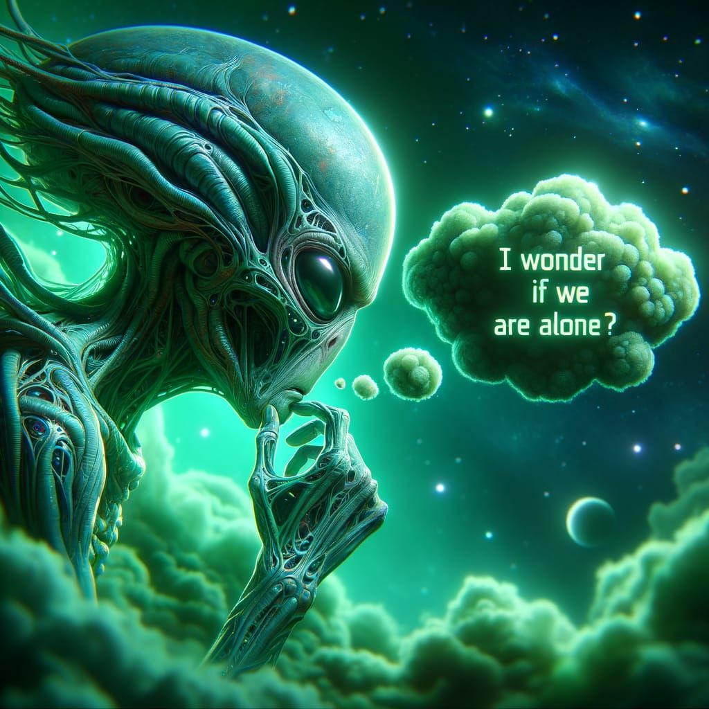 "I wonder if we are alone"   by @Melissa Lorene