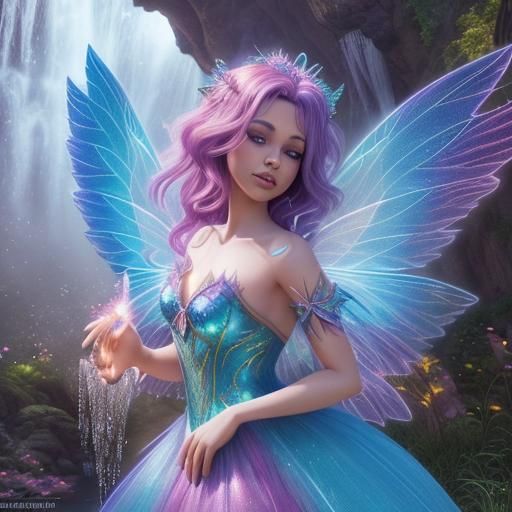 Amazingly Stunningly Beautiful colorful fancy fantasy fairy with ...