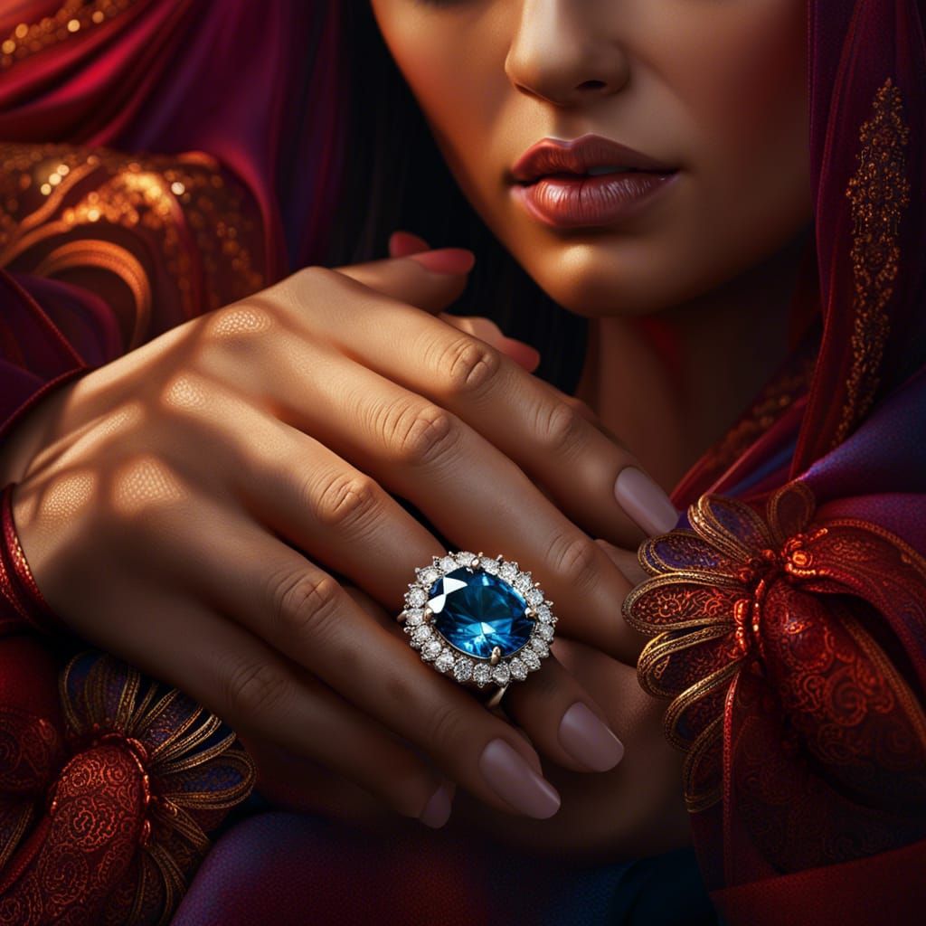 engagement ring detailed matte painting, deep color, fantast...