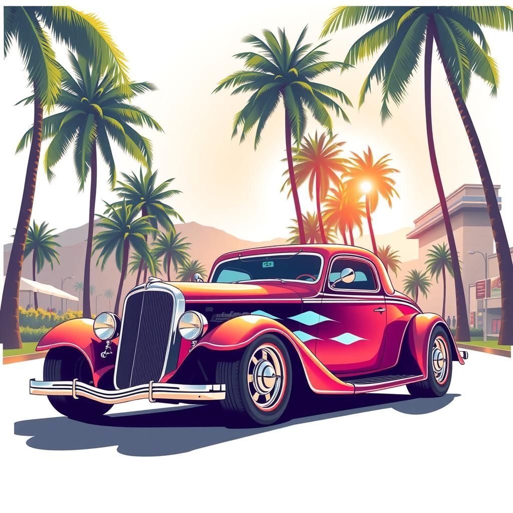 Vintage Heat: Hot Rod Summer - AI Generated Artwork - NightCafe Creator