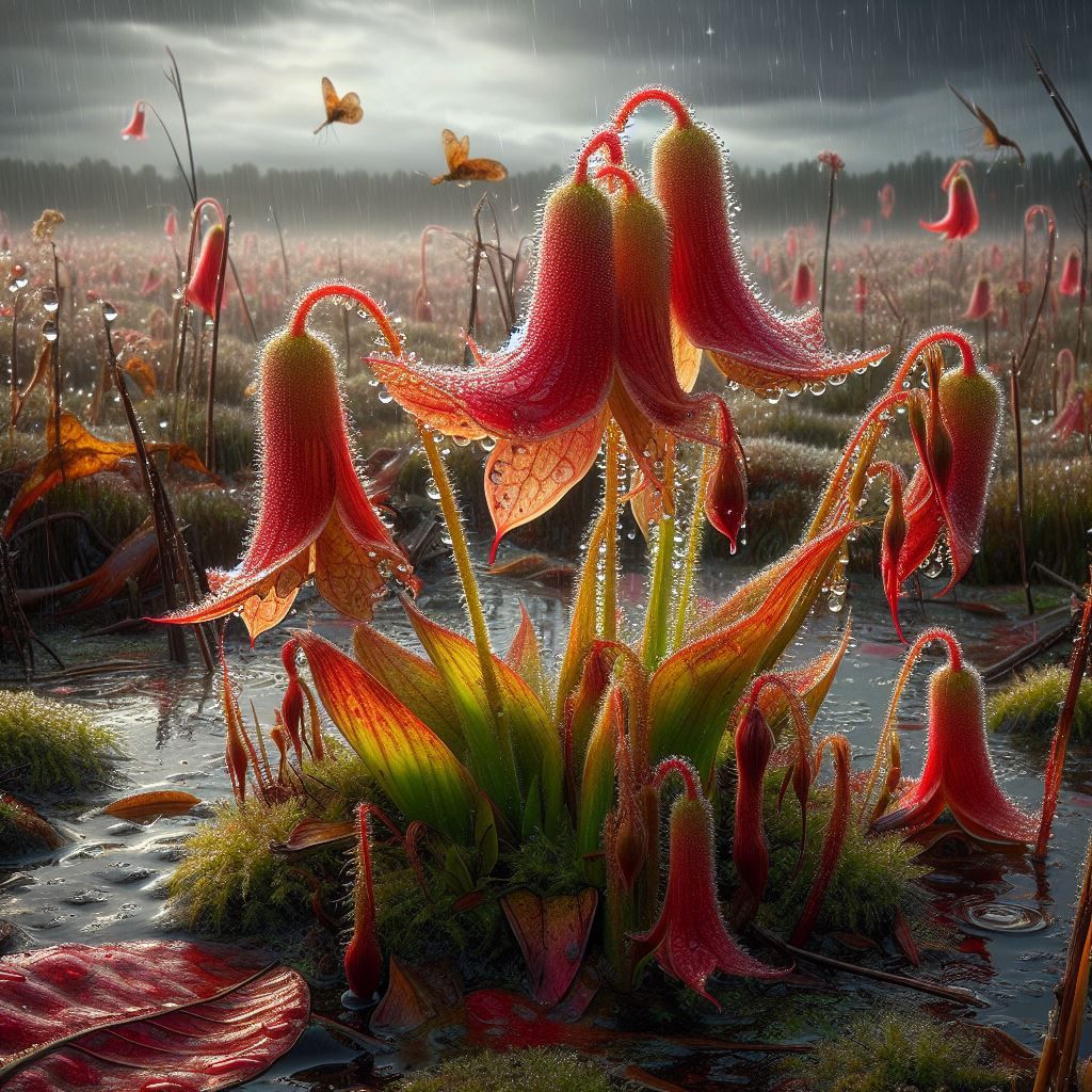 Patch of Sarracenia (AI interpretation)