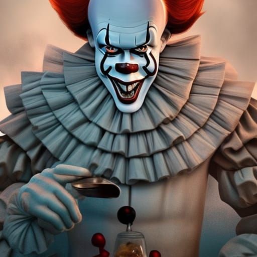 Having Fun, Are We? - Pennywise - Ai Generated Artwork - Nightcafe Creator