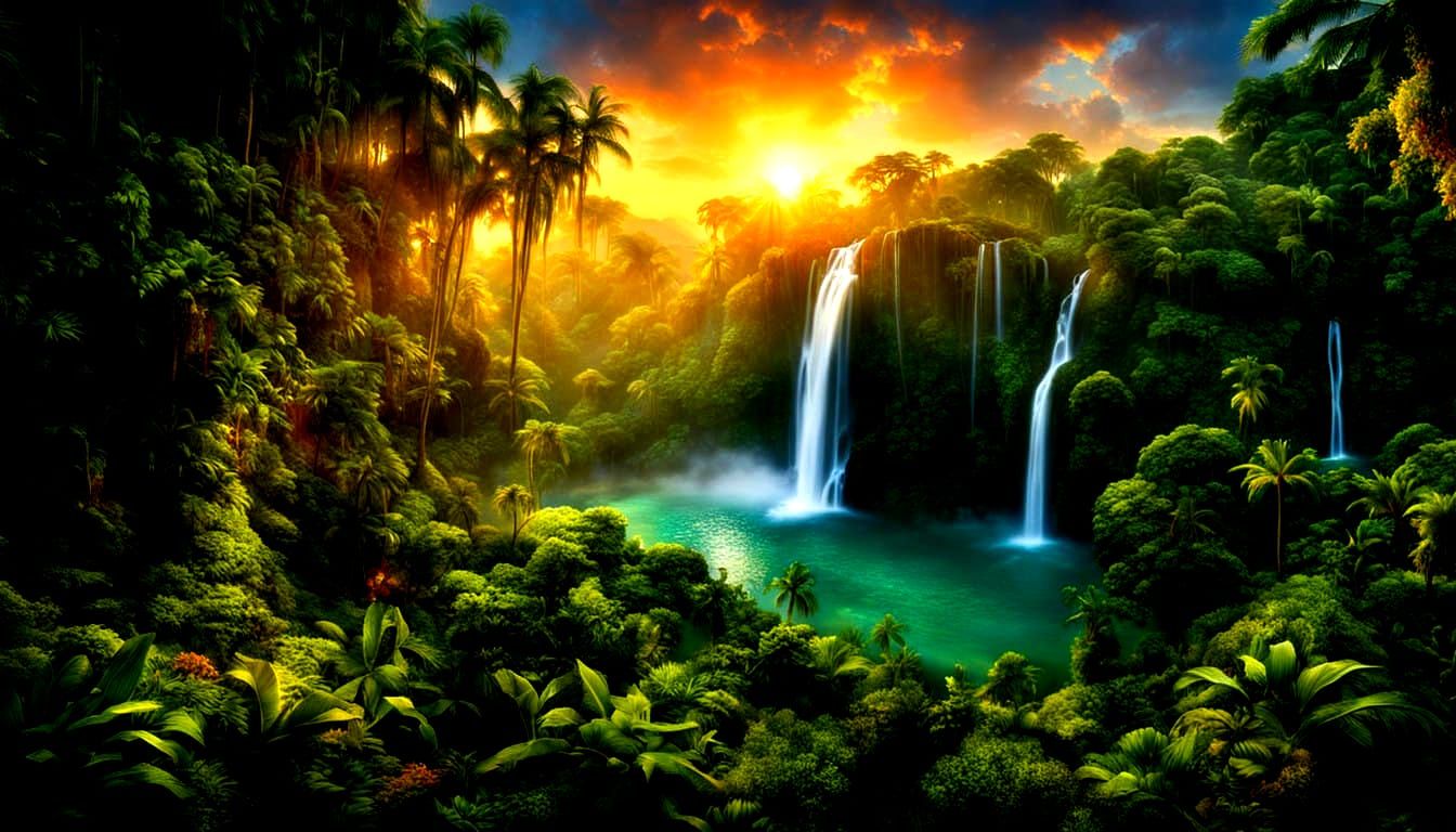 Lagoon Sunset  by @mathy_art_girl_305